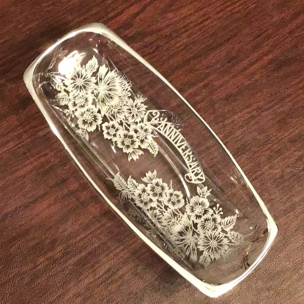 Vintage 25th Anniversary dish & collectible